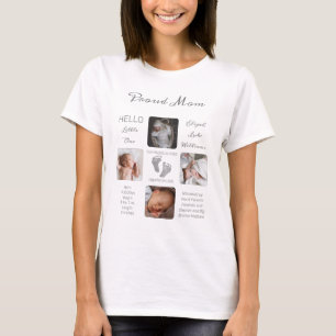 Voetafdruk Mam met meerdere foto's T-shirt