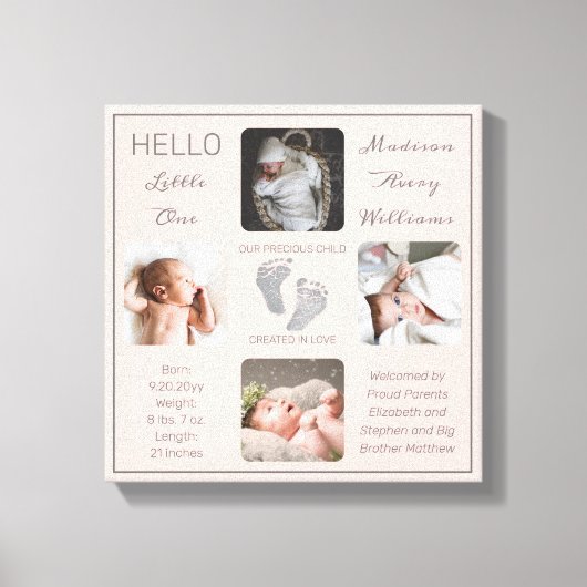 Voetafdruk meerdere foto's met dubbelzinnige geboo canvas afdruk (Voorkant)