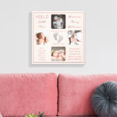 Voetafdruk meerdere foto's met dubbelzinnige geboo canvas afdruk (Insitu (Woonkamer))