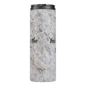 Voetafdruk op de zand-thermische getumbler thermosbeker (Achterkant)