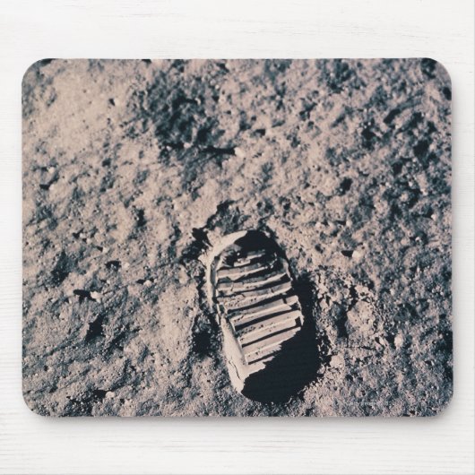 Voetafdruk op het landoppervlak muismat (Voorkant)