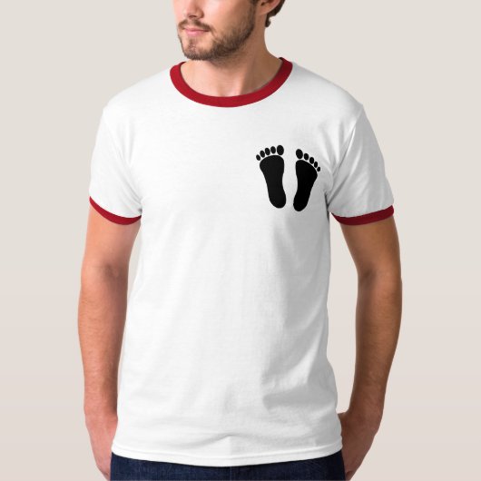 Voetafdruk op maat Mannen T-shirt (Voorkant)