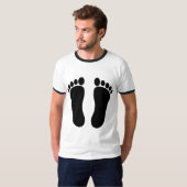 Voetafdruk op maat Mannen T-shirt (Voorkant volledig)