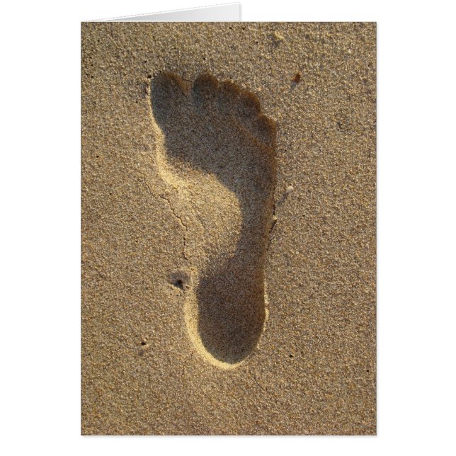 Voetafdruk op strandzand (Voorkant)