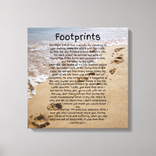 voetafdruk Prayer Biblical Sand Canvas Wall Art