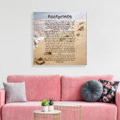 voetafdruk Prayer Biblical Sand Canvas Wall Art (Insitu (Woonkamer))