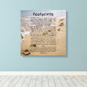 voetafdruk Prayer Biblical Sand Canvas Wall Art (Insitu (Houten vloer))