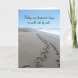 Voetafdruk pre-Wedding Card Kaart