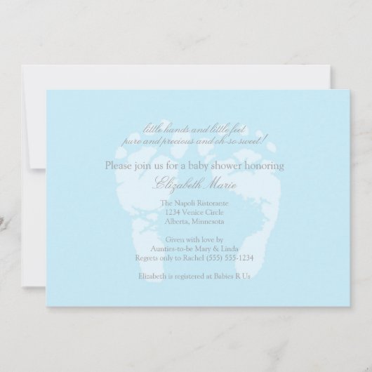 Voetafdruk Uitnodiging of Aankondiging (Voorkant)