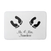 Voetafdruk van bride en Groom Badmat (Voorkant)