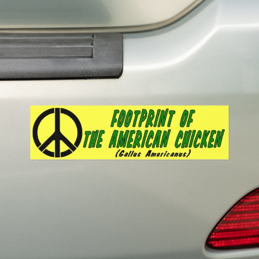 Voetafdruk van de Amerikaanse kip Bumpersticker (Op auto)