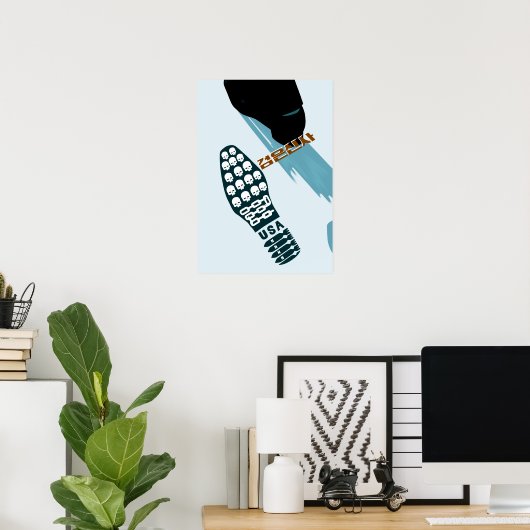 Voetafdruk van de dood poster (Thuiskantoor)