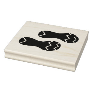Voetafdruk van loopschoenen rubberstempel