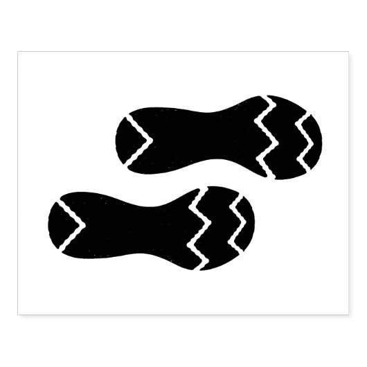 Voetafdruk van loopschoenen rubberstempel (Afrduk)
