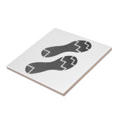 Voetafdruk van loopschoenen tegeltje (Zijkant)