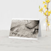 voetafdruk van papa kaart (Gele Bloem)