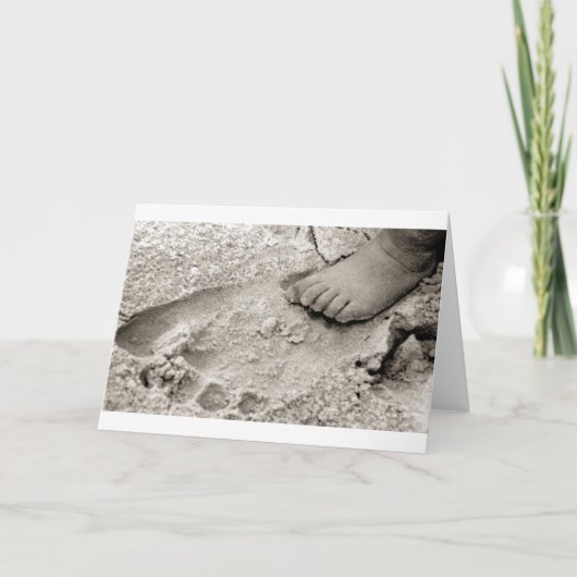 voetafdruk van papa kaart (Voorkant)