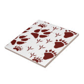 Voetafdruk van tracker-dieren tegeltje (Zijkant)