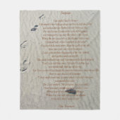 Voetafdruk vlooiendeken fleece deken (Voorkant)