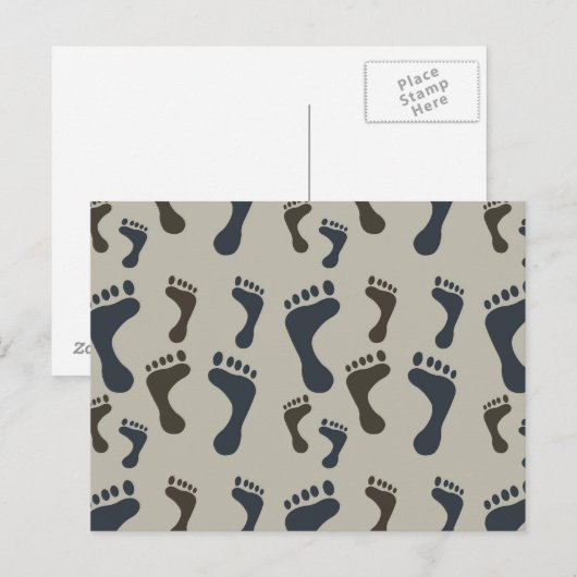Voetafdrukken Briefkaart (Voorkant / Achterkant)