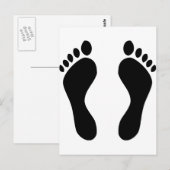 voetafdrukken briefkaart (Voorkant / Achterkant)