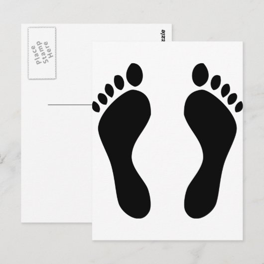 voetafdrukken briefkaart (Voorkant / Achterkant)