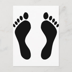voetafdrukken briefkaart