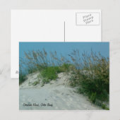 Voetafdrukken en Sand Dunes, Okracoke Island, NC Briefkaart (Voorkant / Achterkant)
