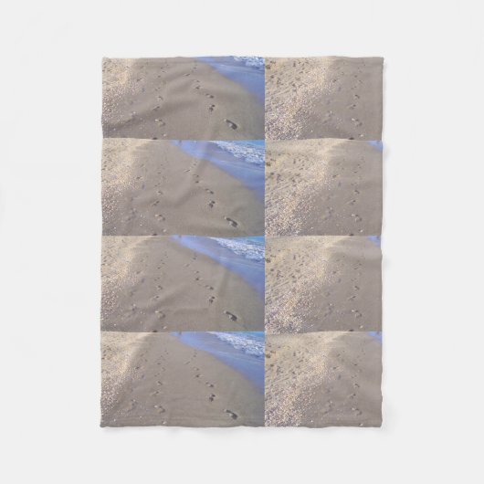 Voetafdrukken Fleece Deken (Voorkant)