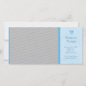 Voetafdrukken Foto Geboorteaankondiging Jongen Aankondiging (Voorkant)