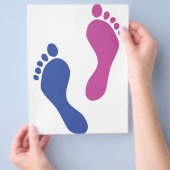 voetafdrukken gekleurd flyer (Hand)