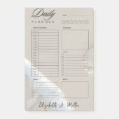 Voetafdrukken gepersonaliseerde dagelijkse planner post-it® notes (Voorkant)