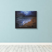 Voetafdrukken in de Sand Poem Canvas Print (Insitu (Houten vloer))