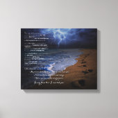 Voetafdrukken in de Sand Poem Canvas Print (Voorkant)