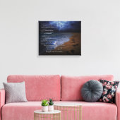 Voetafdrukken in de Sand Poem Canvas Print (Insitu (Woonkamer))