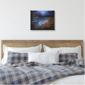 Voetafdrukken in de Sand Poem Canvas Print (Insitu (Slaapkamer))