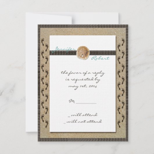 Voetafdrukken in de Sand Response Kaart (Voorkant)