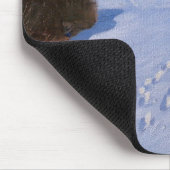 Voetafdrukken in de sneeuw van 2009 muismat (Hoek)