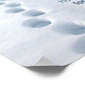 Voetafdrukken in de sneeuwkunst van het Poster (Hoek)