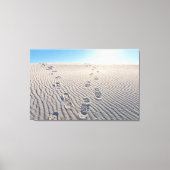 Voetafdrukken in de woestijn canvas afdruk (Voorkant)