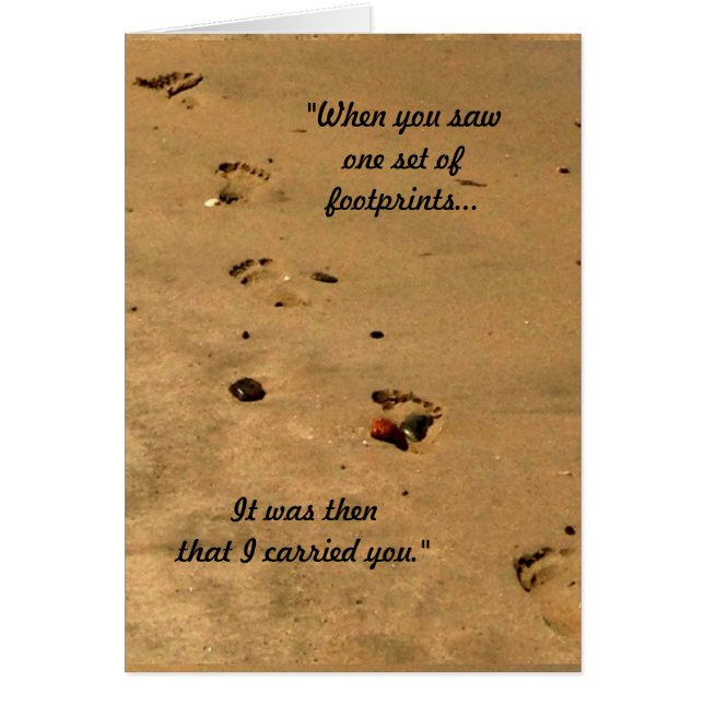 Voetafdrukken in de zand (Voorkant)