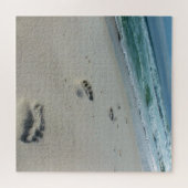 Voetafdrukken in de zand - bek - 20x20 - 676 pc legpuzzel (Horizontaal)