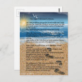 Voetafdrukken in de zand briefkaart (Voorkant / Achterkant)