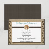 Voetafdrukken in de zand-bruiloft-repetitie kaart (Voorkant / Achterkant)