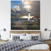 Voetafdrukken in de zand canvas afdruk (Insitu (Slaapkamer))