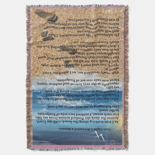 Voetafdrukken in de zand deken (Voorkant Verticaal)