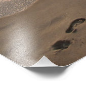 Voetafdrukken in de zand foto afdruk (Hoek)