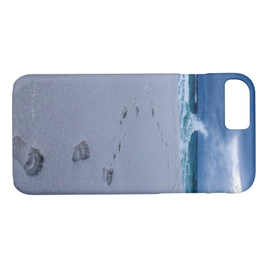 Voetafdrukken in de zand iPhone-gevallen Case-Mate iPhone Case (Achterkant (Horizontaal))