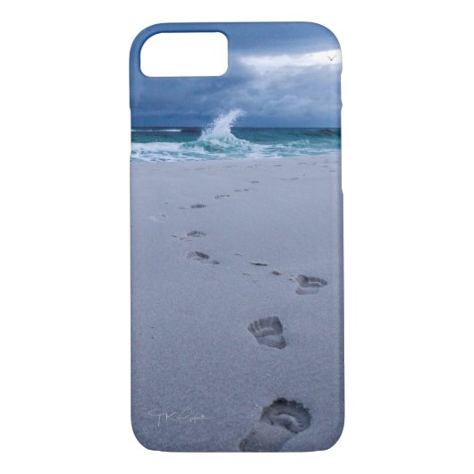 Voetafdrukken in de zand iPhone-gevallen Case-Mate iPhone Case (Achterkant)
