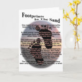 Voetafdrukken in de zand kaart (Gele Bloem)